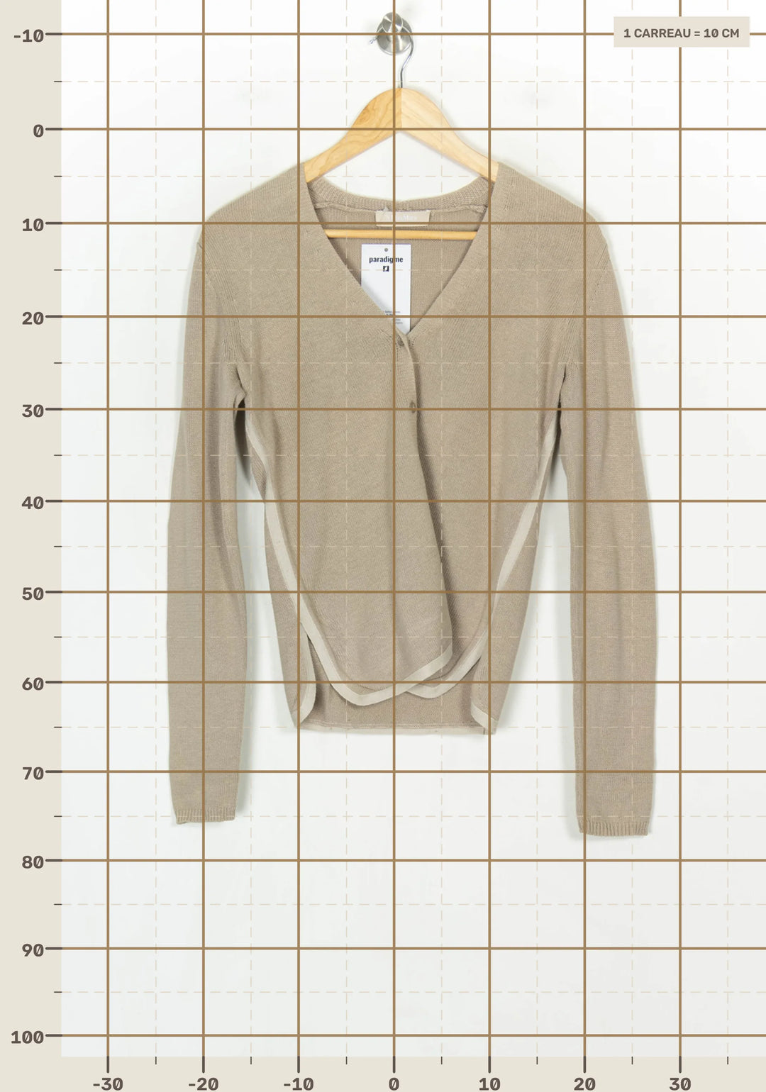 Cardigan Beige - Taille S/36 de la marque Max Mara | PARAD124349 - Vendu par Paradigme - Image 4