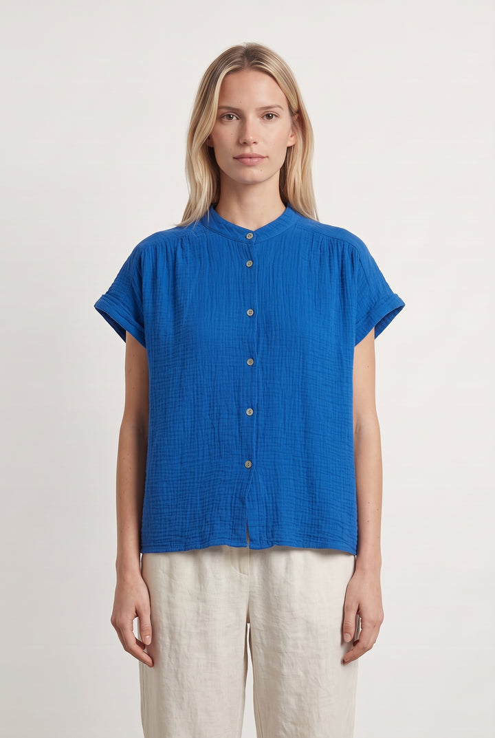 Chemisier Bleu - Taille M/38 de la marque La Fée Maraboutée | PARAD124350 - Vendu par Paradigme - Image 1