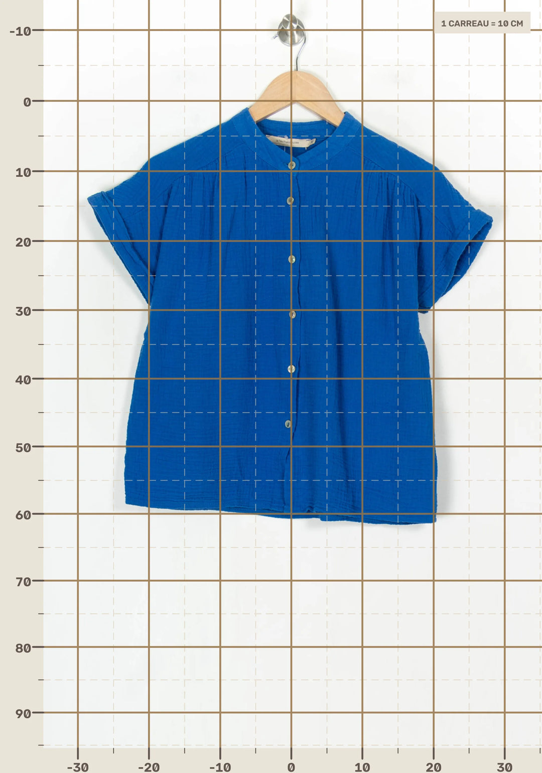 Chemisier Bleu - Taille M/38 de la marque La Fée Maraboutée | PARAD124350 - Vendu par Paradigme - Image 4