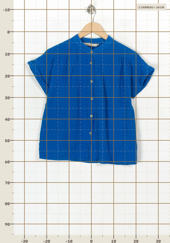 Chemisier Bleu - Taille M/38 de la marque La Fée Maraboutée | PARAD124350 - Vendu par Paradigme - Image 4