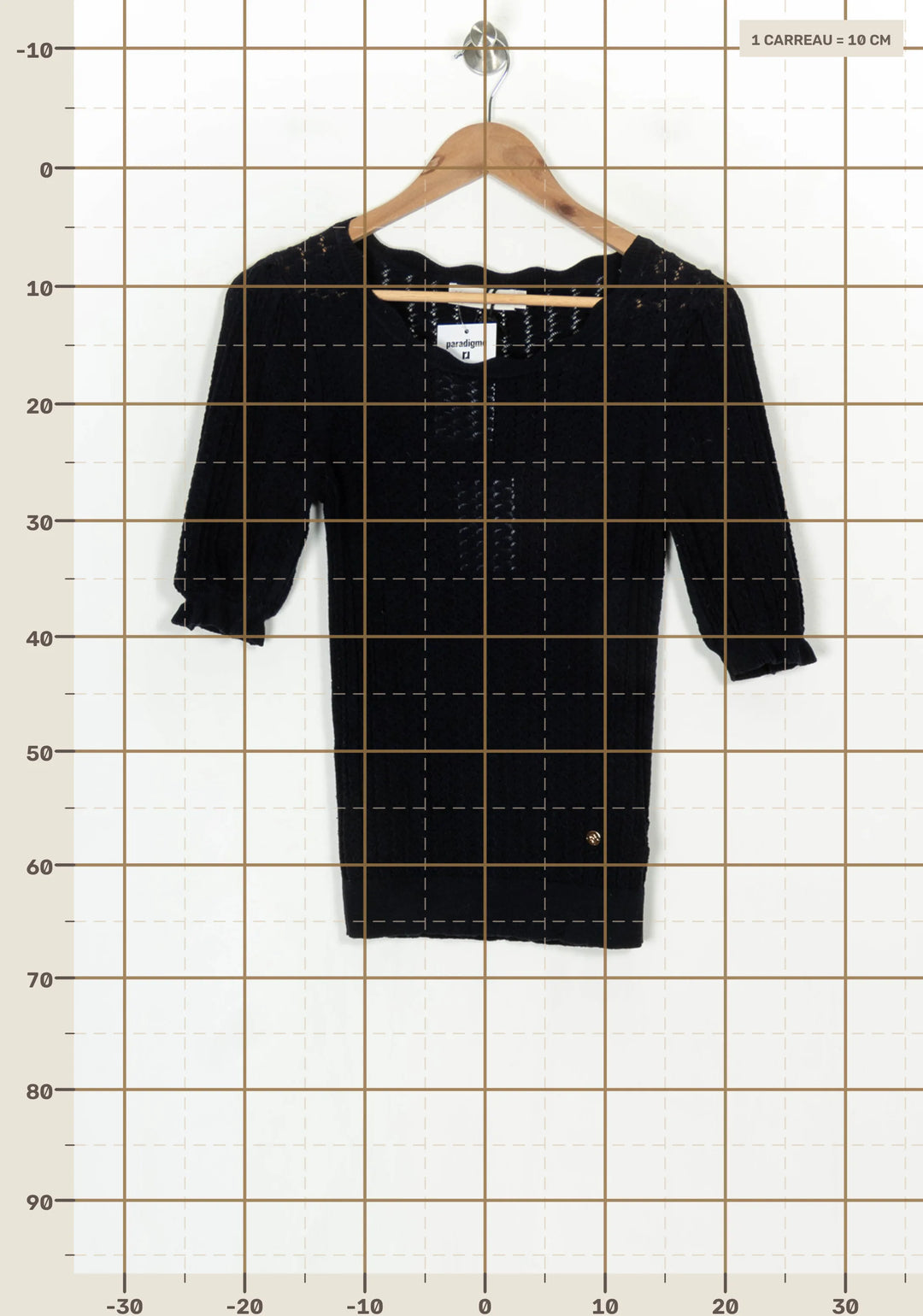 Pull Noir - Taille S/36 de la marque La Petite Etoile | PARAD124352 - Vendu par Paradigme - Image 4