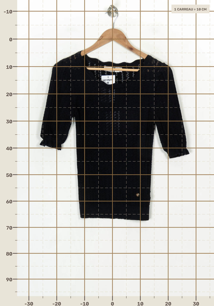Pull Noir - Taille S/36 de la marque La Petite Etoile | PARAD124352 - Vendu par Paradigme - Image 4