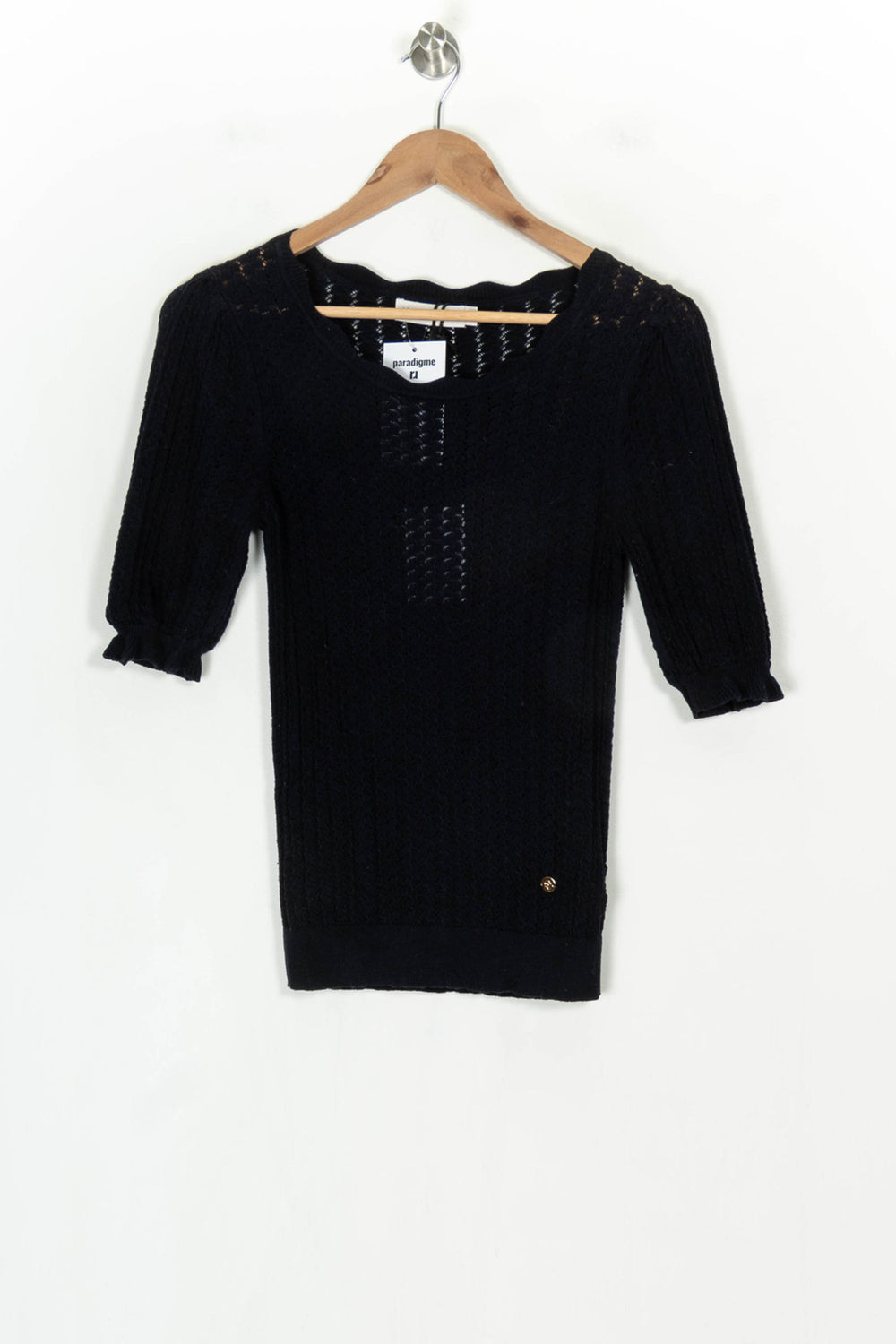 Pull Noir - Taille S/36 de la marque La Petite Etoile | PARAD124352 - Vendu par Paradigme - Image 2