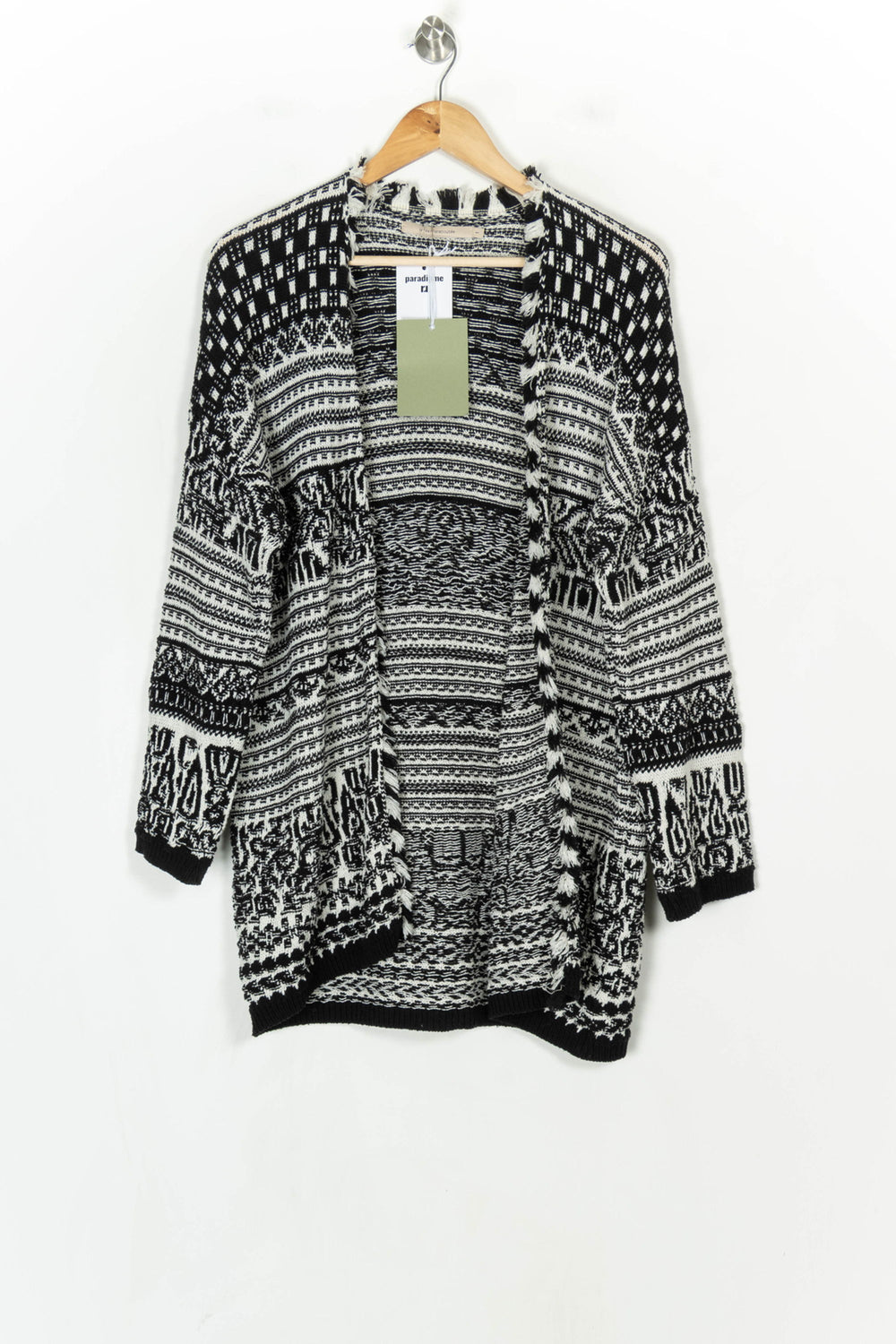 Gilet Noir et Blanc - Taille S/36 de la marque La Fée Maraboutée | PARAD124353 - Vendu par Paradigme - Image 2