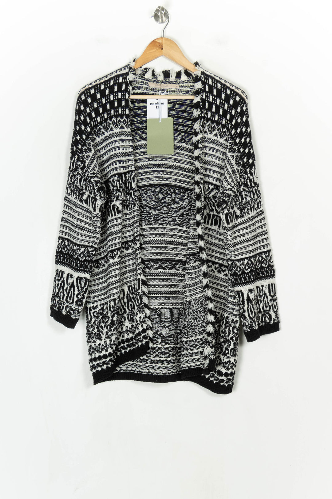 Gilet Noir et Blanc - Taille S/36 de la marque La Fée Maraboutée | PARAD124353 - Vendu par Paradigme - Image 2