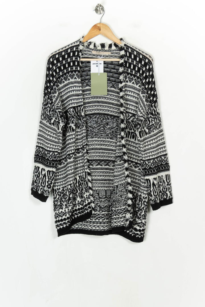 Gilet Noir et Blanc - Taille S/36 de la marque La Fée Maraboutée | PARAD124353 - Vendu par Paradigme - Image 2