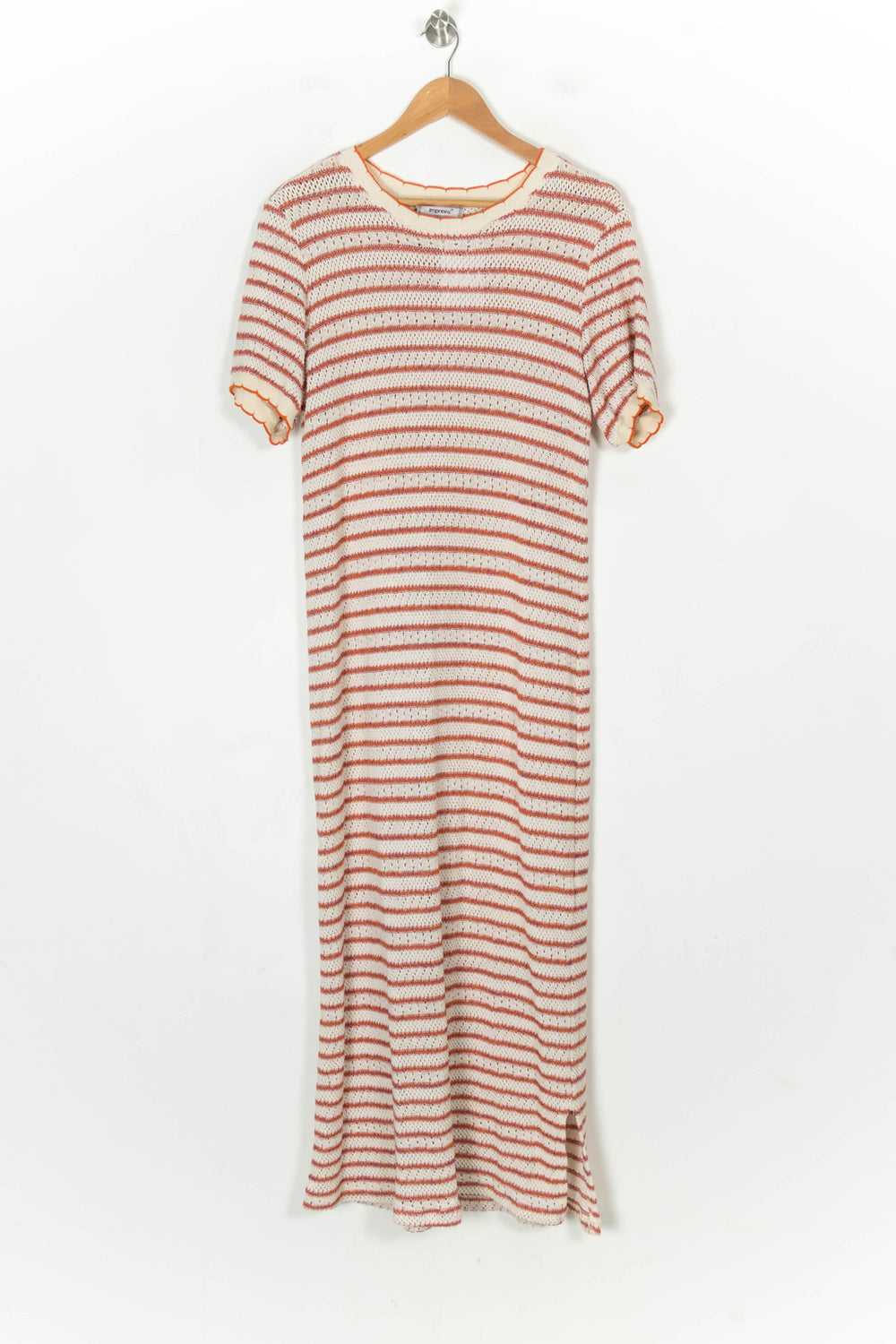 Robe Longue Écrue et Orange - Taille XS/34 de la marque Imprevu | PARAD124356 - Vendu par Paradigme - Image 2
