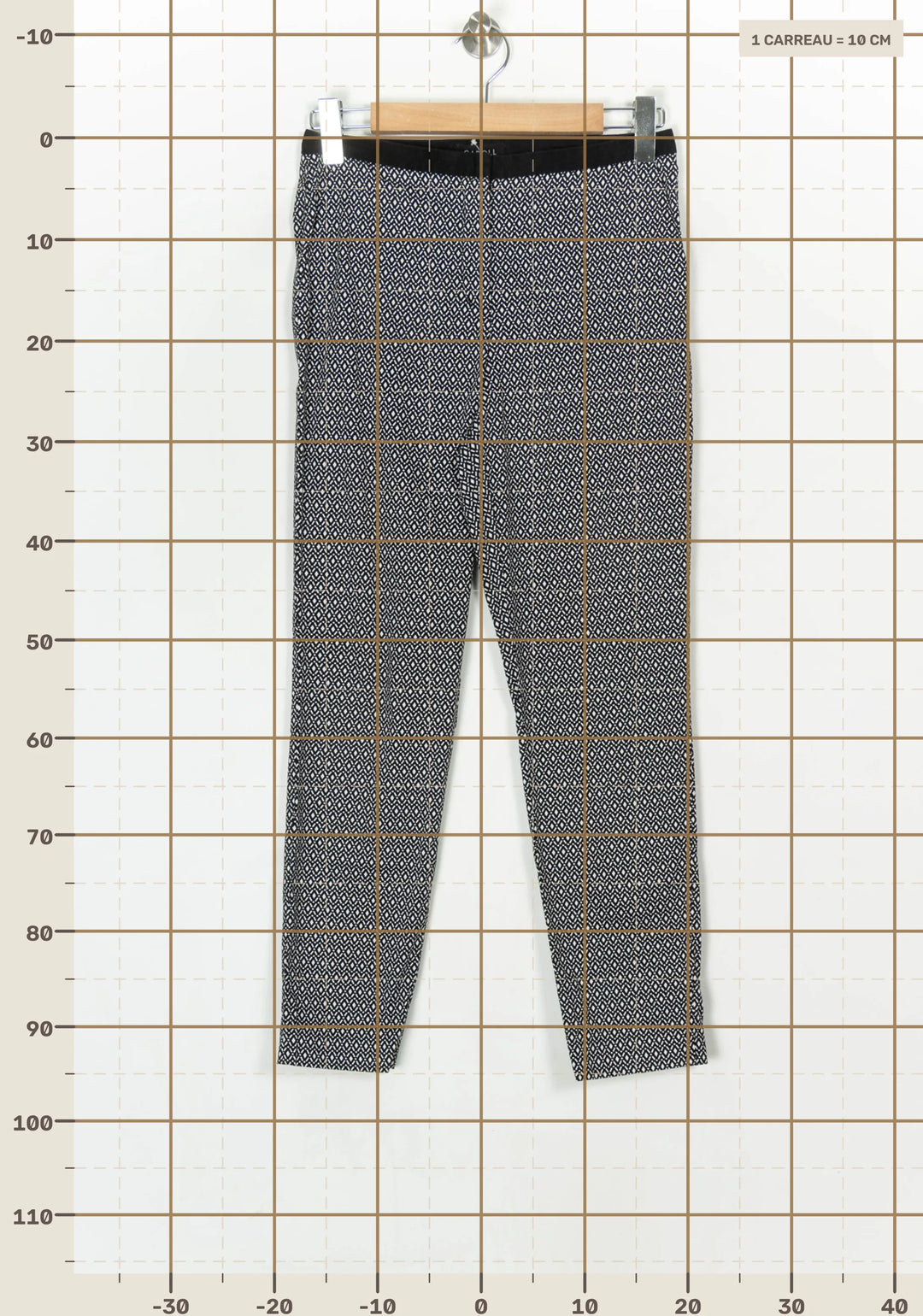 Pantalon Noir et Blanc - Taille S/36 de la marque Caroll | PARAD124358 - Vendu par Paradigme - Image 4