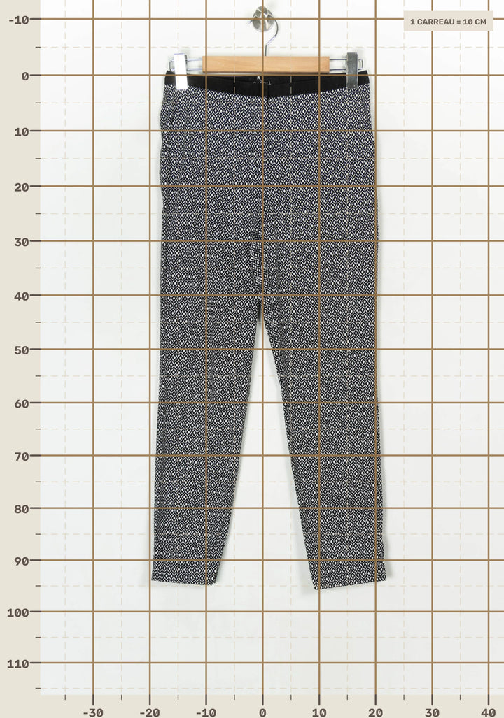 Pantalon Noir et Blanc - Taille S/36 de la marque Caroll | PARAD124358 - Vendu par Paradigme - Image 4