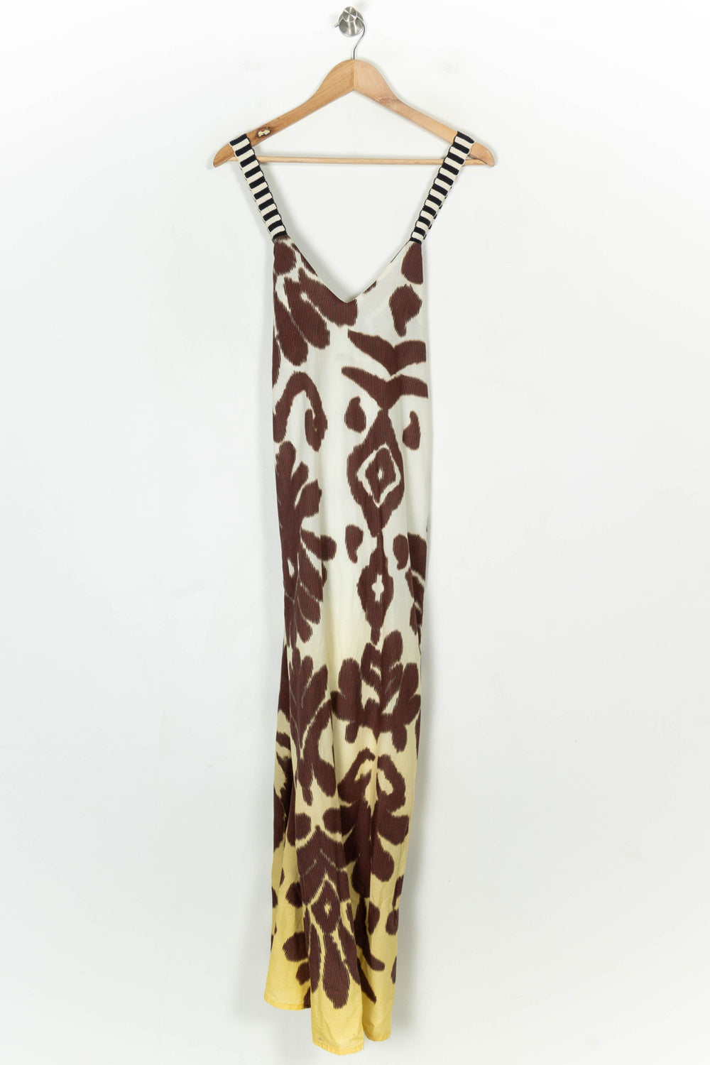 Robe Longue Marron et Jaune - Taille XS/34 de la marque Imprevu | PARAD124363 - Vendu par Paradigme - Image 2