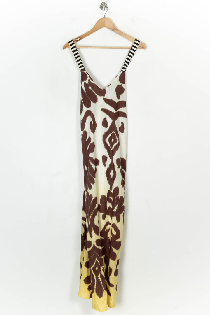 Robe Longue Marron et Jaune - Taille XS/34 de la marque Imprevu | PARAD124363 - Vendu par Paradigme - Image 2