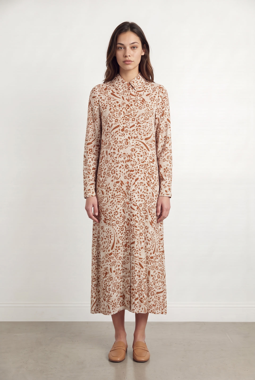 Robe Longue Orange et Écrue - Taille XS/34 de la marque Imprevu | PARAD124364 - Vendu par Paradigme - Image 1