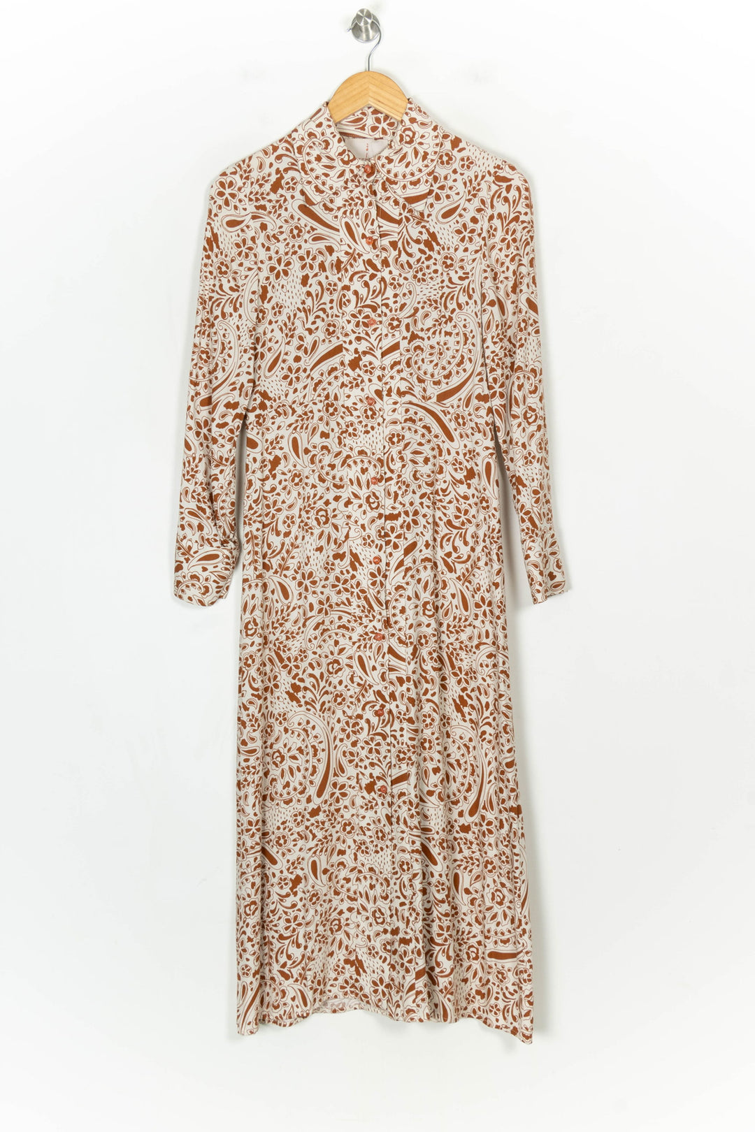 Robe Longue Orange et Écrue - Taille XS/34 de la marque Imprevu | PARAD124364 - Vendu par Paradigme - Image 2