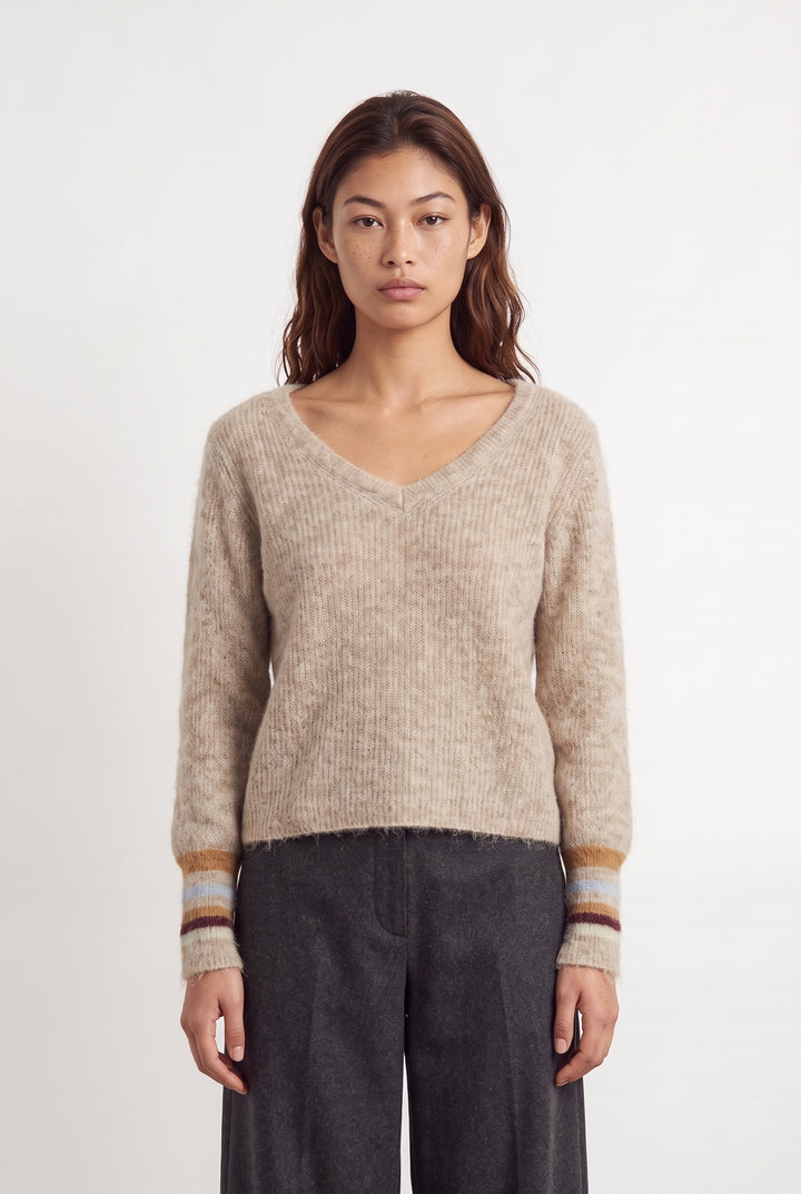 Pull Beige - Taille S/36 de la marque Caroll | PARAD124367 - Vendu par Paradigme - Image 1