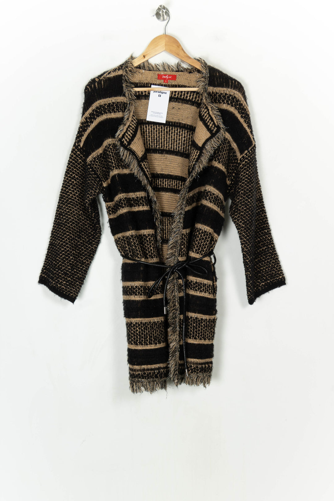 Cardigan Noir et Beige - Taille S/36 de la marque Derhy | PARAD124368 - Vendu par Paradigme - Image 2