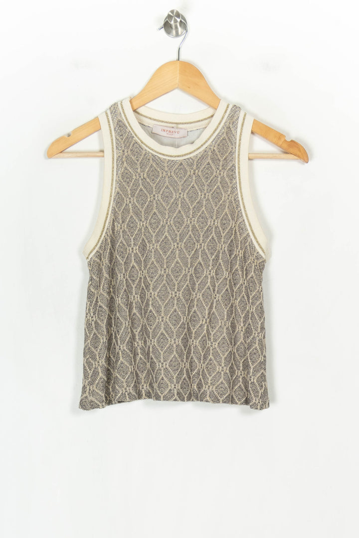 Débardeur Gris et Beige - Taille XS/34 de la marque Imprevu | PARAD124370 - Vendu par Paradigme - Image 2