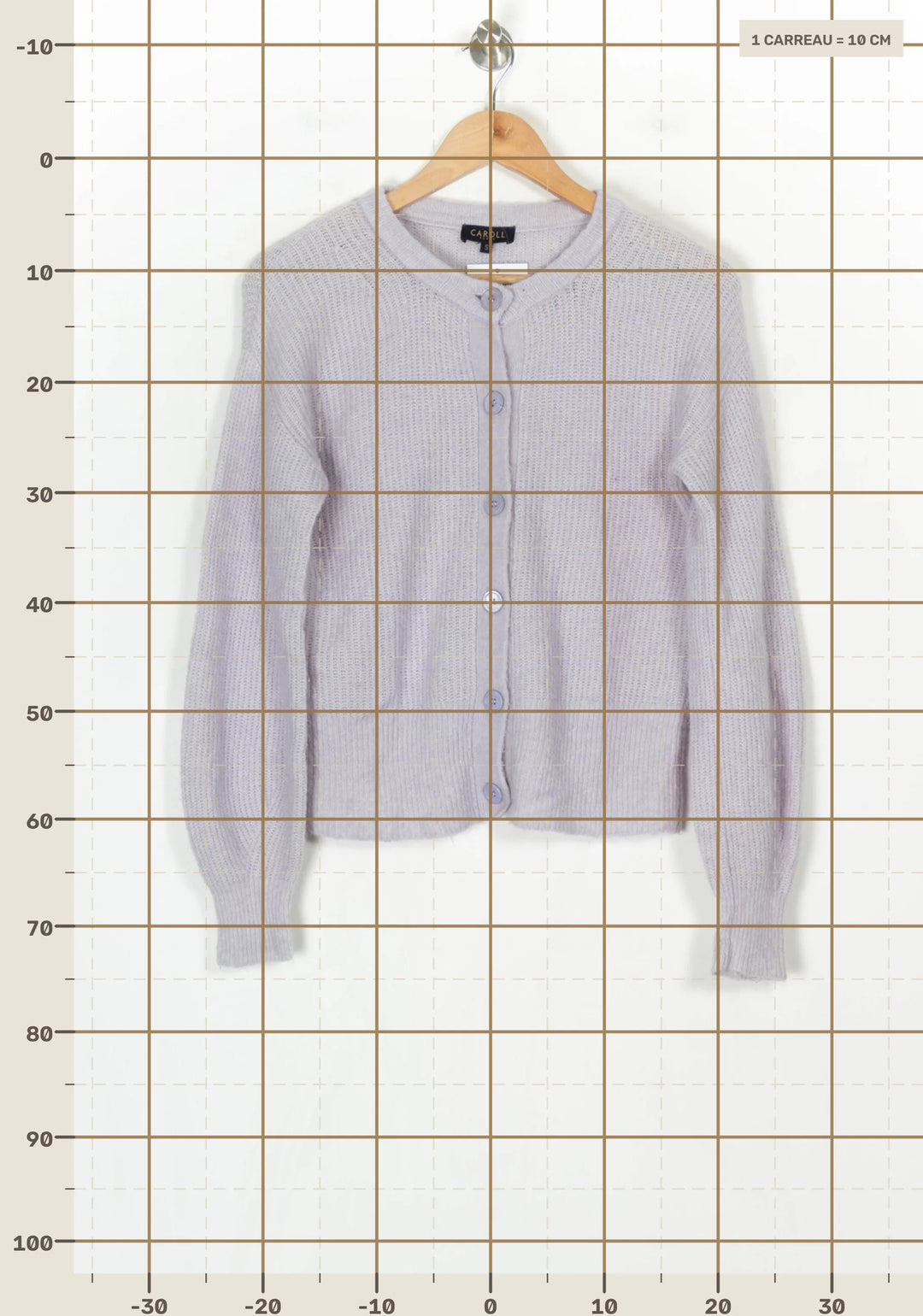 Cardigan Violet - Taille S/36 de la marque Caroll | PARAD124372 - Vendu par Paradigme - Image 4
