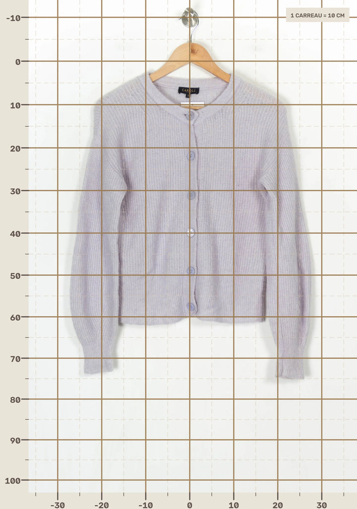 Cardigan Violet - Taille S/36 de la marque Caroll | PARAD124372 - Vendu par Paradigme - Image 4