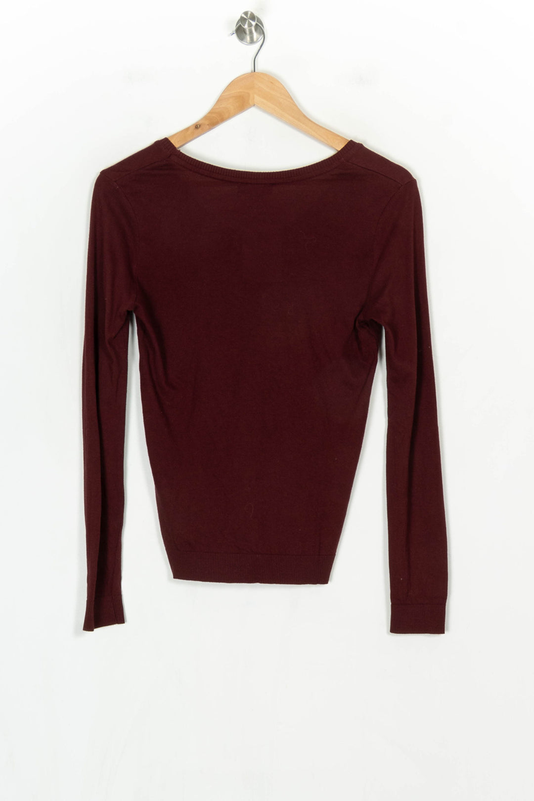 Pull Col V Bordeaux - Taille S/36 de la marque Caroll | PARAD124374 - Vendu par Paradigme - Image 5