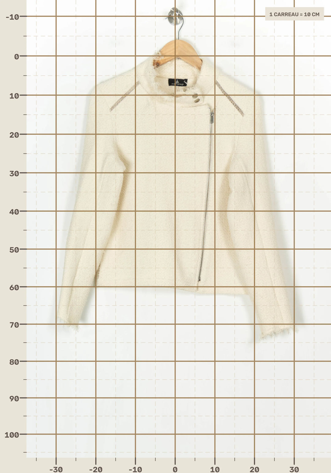 Veste Courte Beige - Taille M/38 de la marque One Step | PARAD124375 - Vendu par Paradigme - Image 4