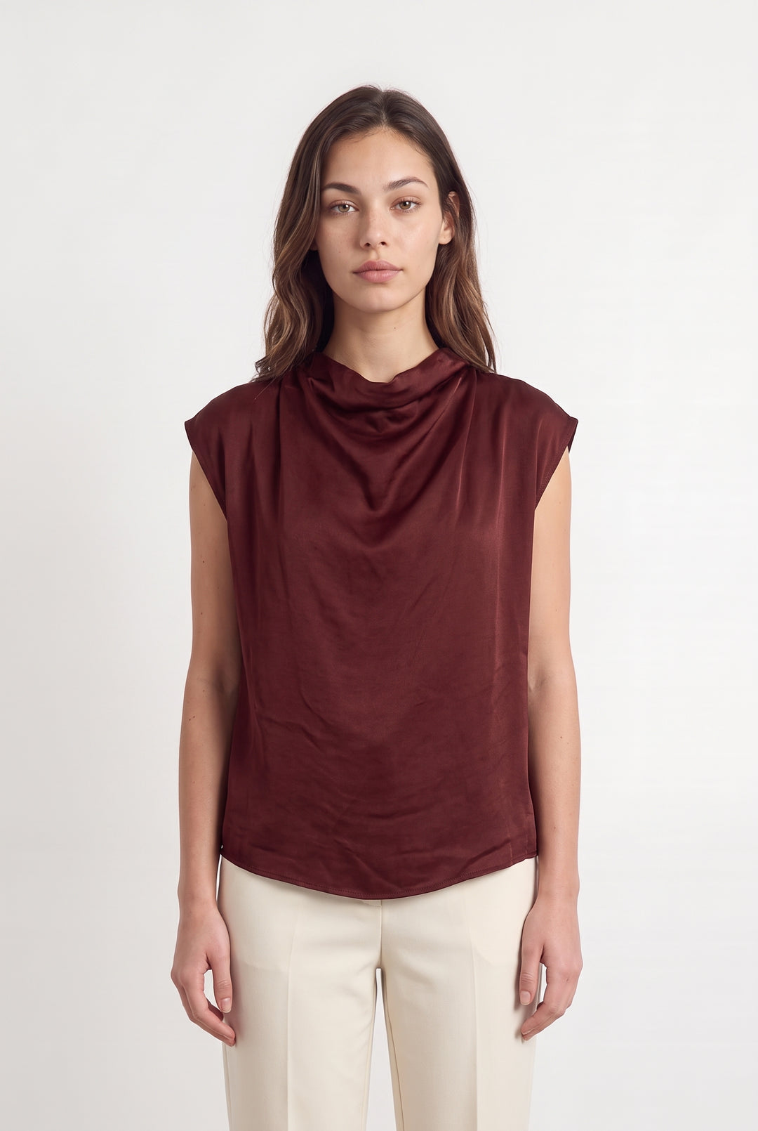 Blouse Sans Manches Bordeaux - Taille XS/34 de la marque Imprevu | PARAD124377 - Vendu par Paradigme - Image 1