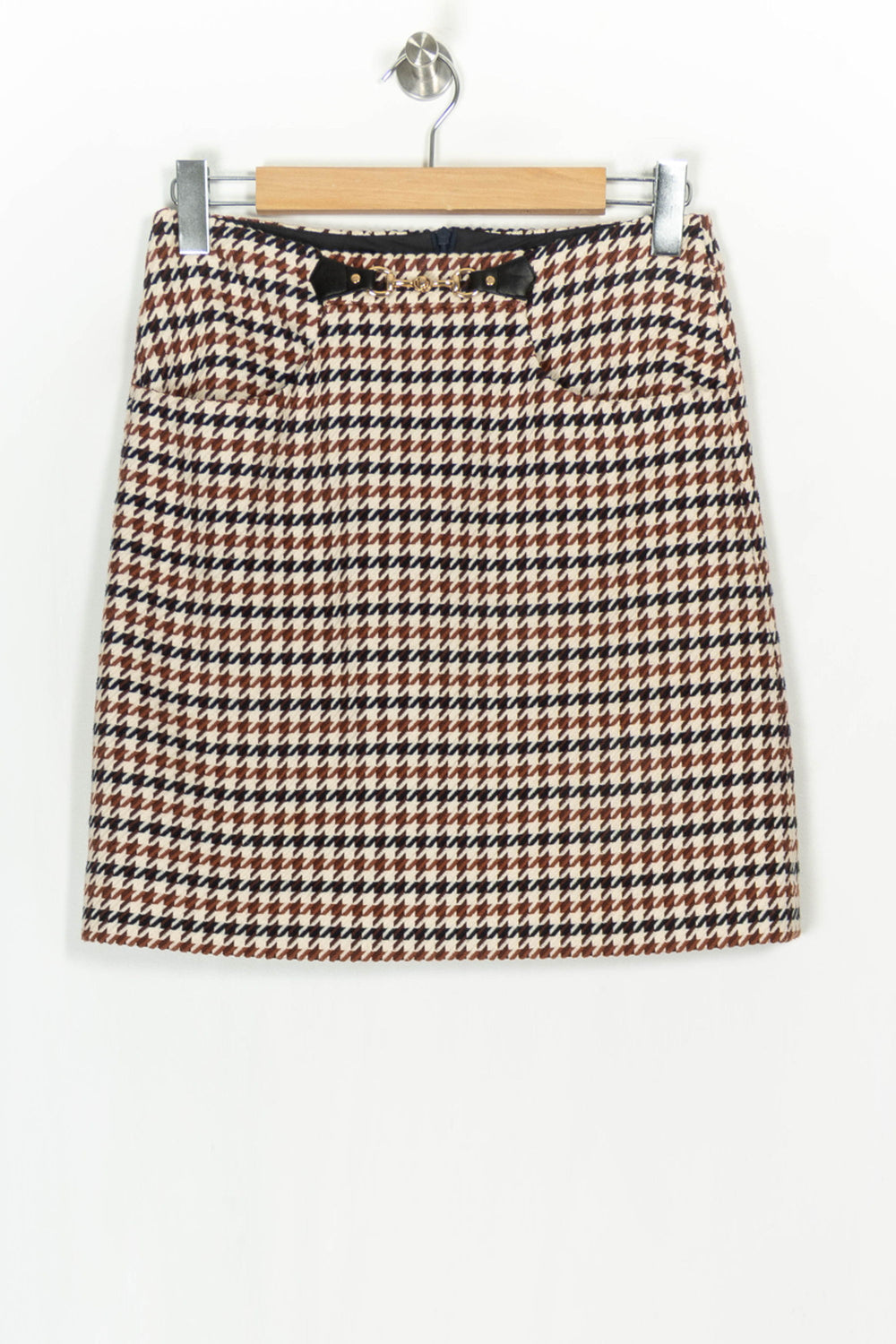 Jupe Courte Beige et Marron - Taille L/40 de la marque Caroll | PARAD124382 - Vendu par Paradigme - Image 2