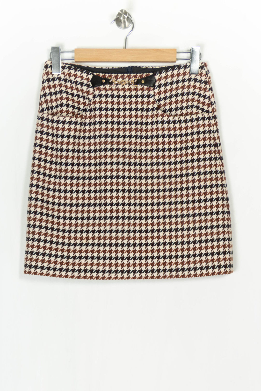 Jupe Courte Beige et Marron - Taille L/40 de la marque Caroll | PARAD124382 - Vendu par Paradigme - Image 2