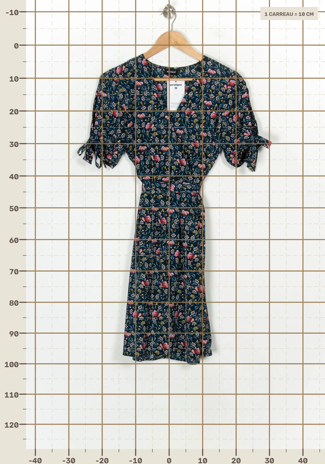 Robe Midi Bleu Marine et Rose - Taille L/40 de la marque Kookai | PARAD124386 - Vendu par Paradigme - Image 4