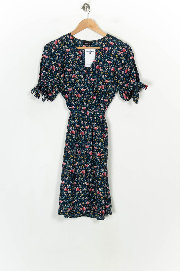 Robe Midi Bleu Marine et Rose - Taille L/40 de la marque Kookai | PARAD124386 - Vendu par Paradigme - Image 2