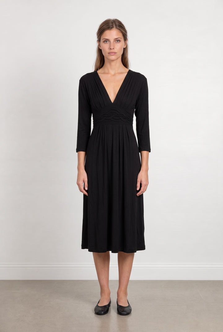 Robe Midi Cache-Cœur Noire - Taille M/38 de la marque ZAPA | PARAD124387 - Vendu par Paradigme - Image 1