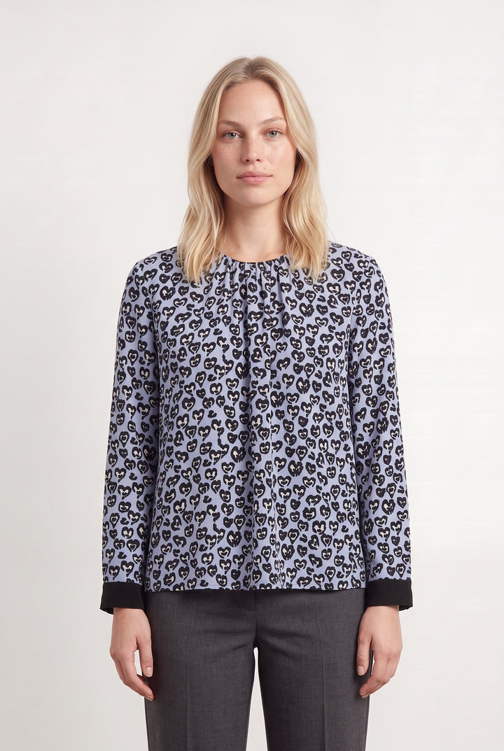 Blouse Bleue et Noire - Taille L/40 de la marque Sandro | PARAD124388 - Vendu par Paradigme - Image 1