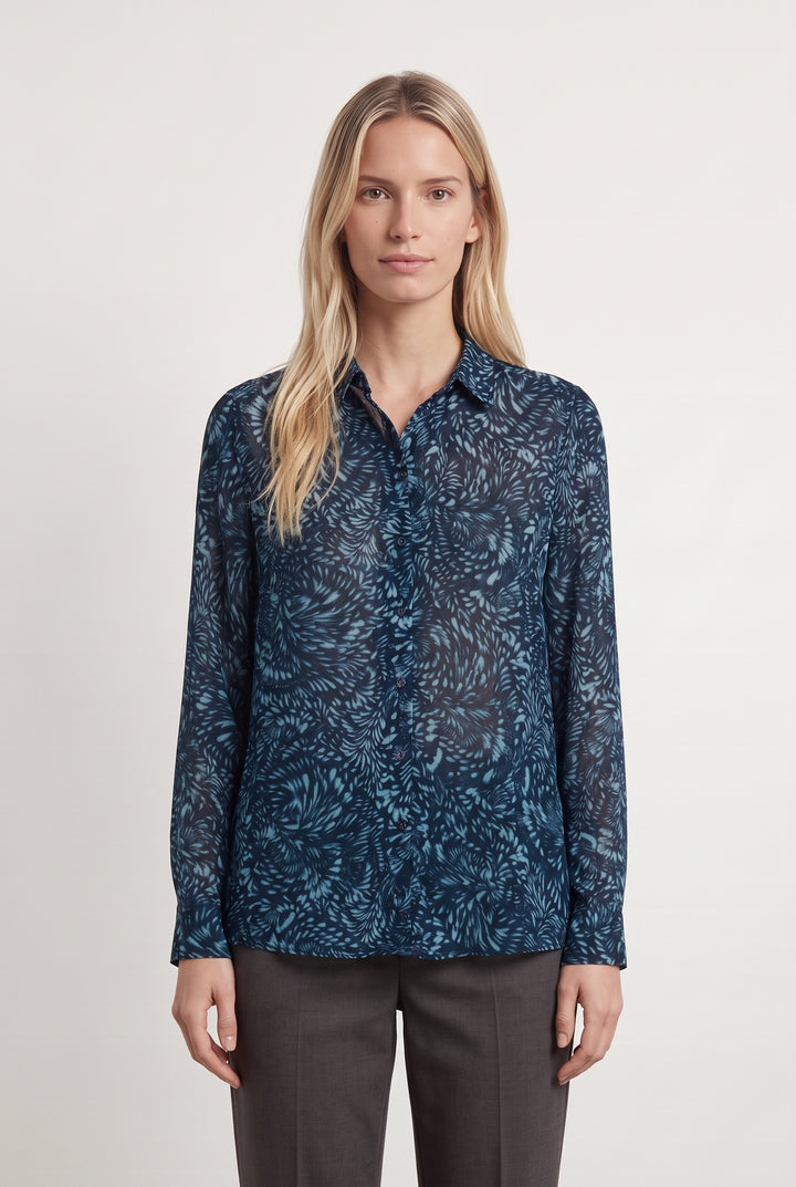 Chemise Bleue et Turquoise - Taille M/38 de la marque Sud express | PARAD124389 - Vendu par Paradigme - Image 1