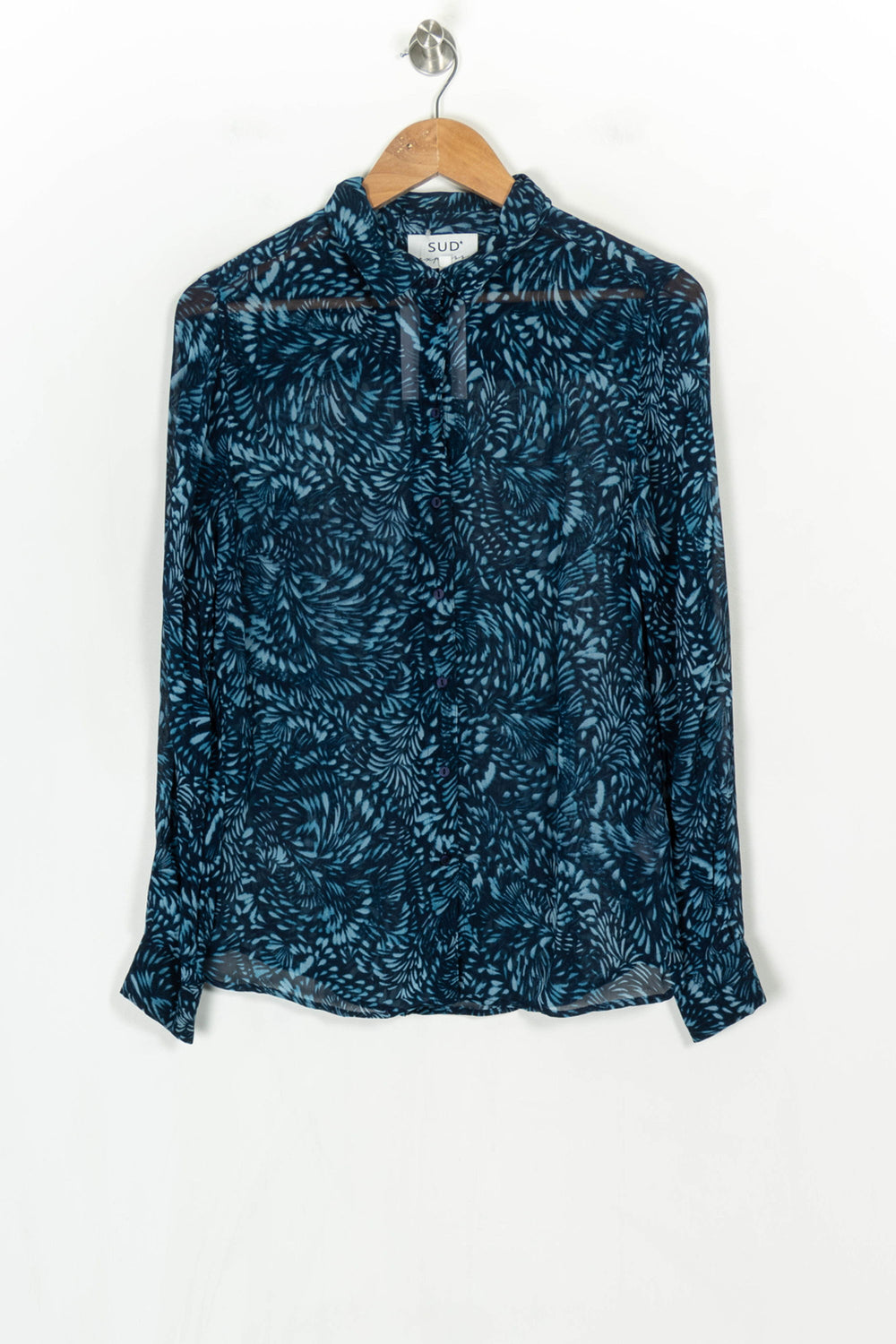Chemise Bleue et Turquoise - Taille M/38 de la marque Sud express | PARAD124389 - Vendu par Paradigme - Image 2
