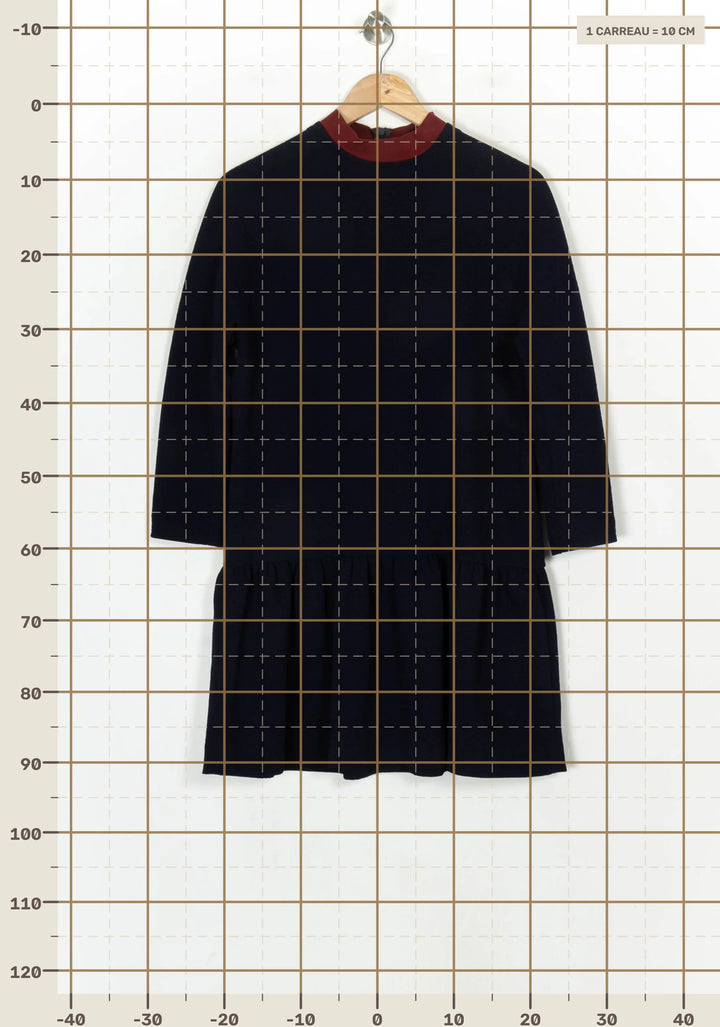 Robe Bleu Marine - Taille L/40 de la marque Sandro | PARAD124391 - Vendu par Paradigme - Image 4