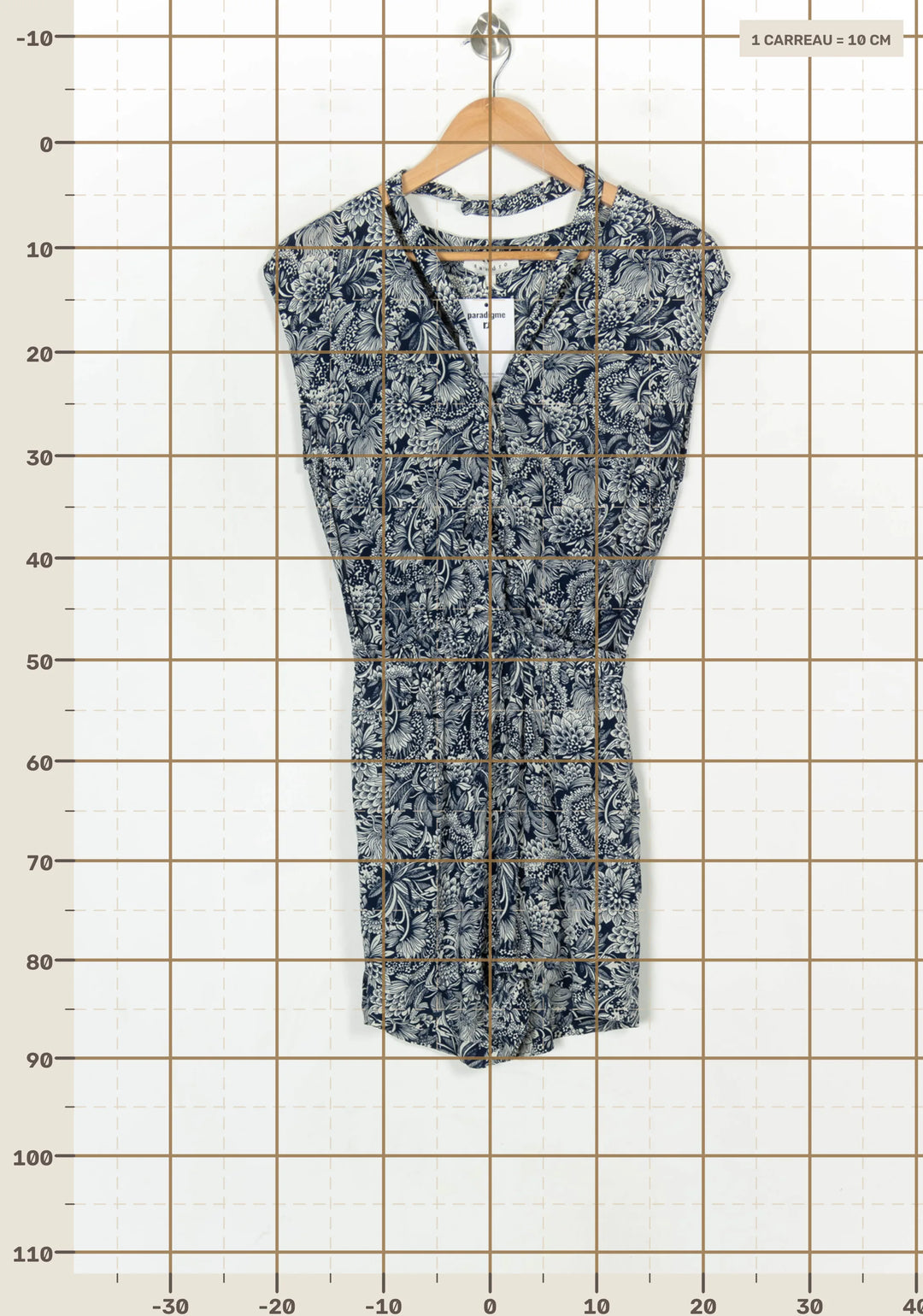 Combishort Bleu et Blanc - Taille S/36 de la marque Sandro | PARAD124392 - Vendu par Paradigme - Image 4