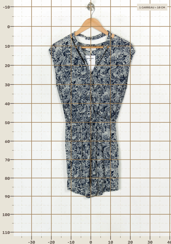 Combishort Bleu et Blanc - Taille S/36 de la marque Sandro | PARAD124392 - Vendu par Paradigme - Image 4