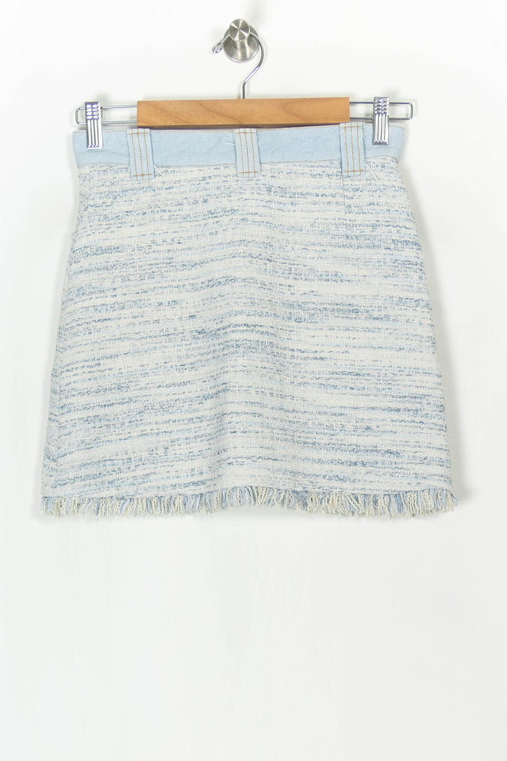 Jupe Midi Bleue et Blanche - Taille S/36 de la marque Sandro | PARAD124395 - Vendu par Paradigme - Image 5