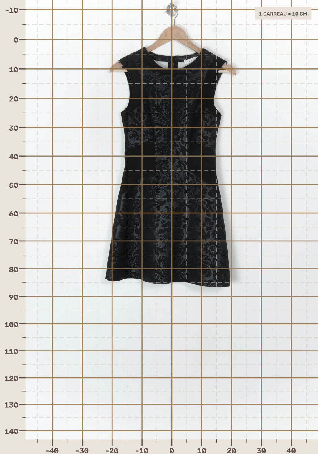 Robe Sans Manches Noire et Grise - Taille S/36 de la marque Sandro | PARAD124397 - Vendu par Paradigme - Image 4