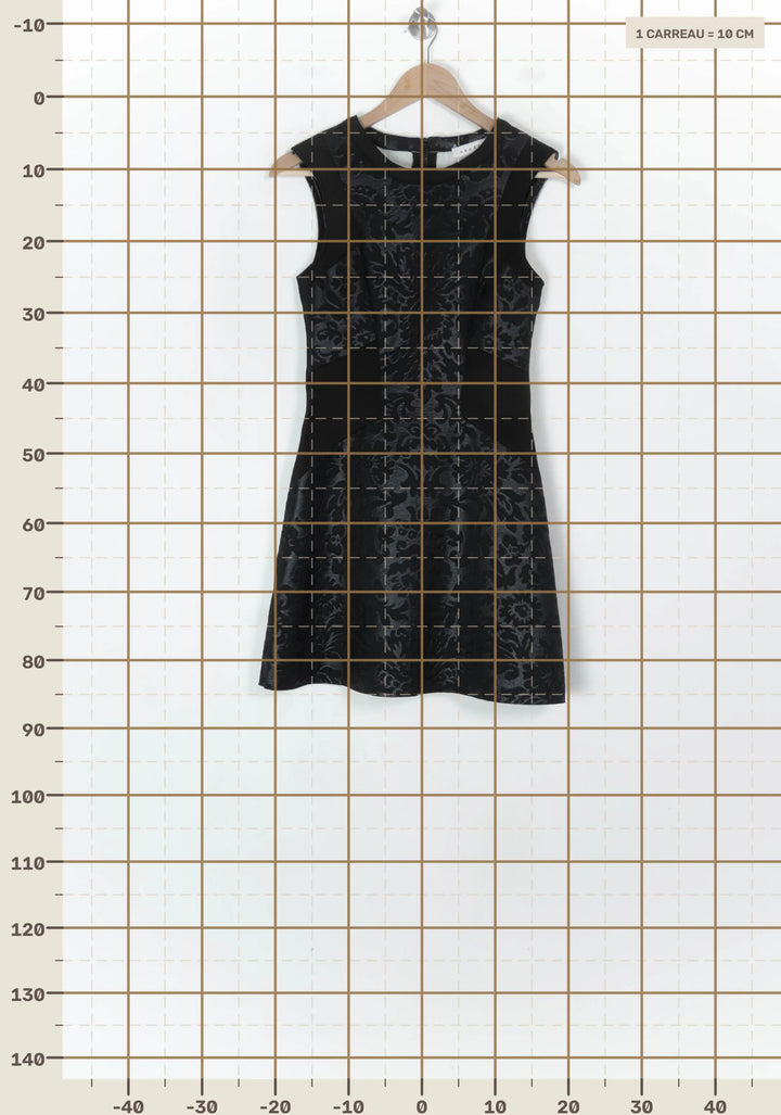 Robe Sans Manches Noire et Grise - Taille S/36 de la marque Sandro | PARAD124397 - Vendu par Paradigme - Image 4