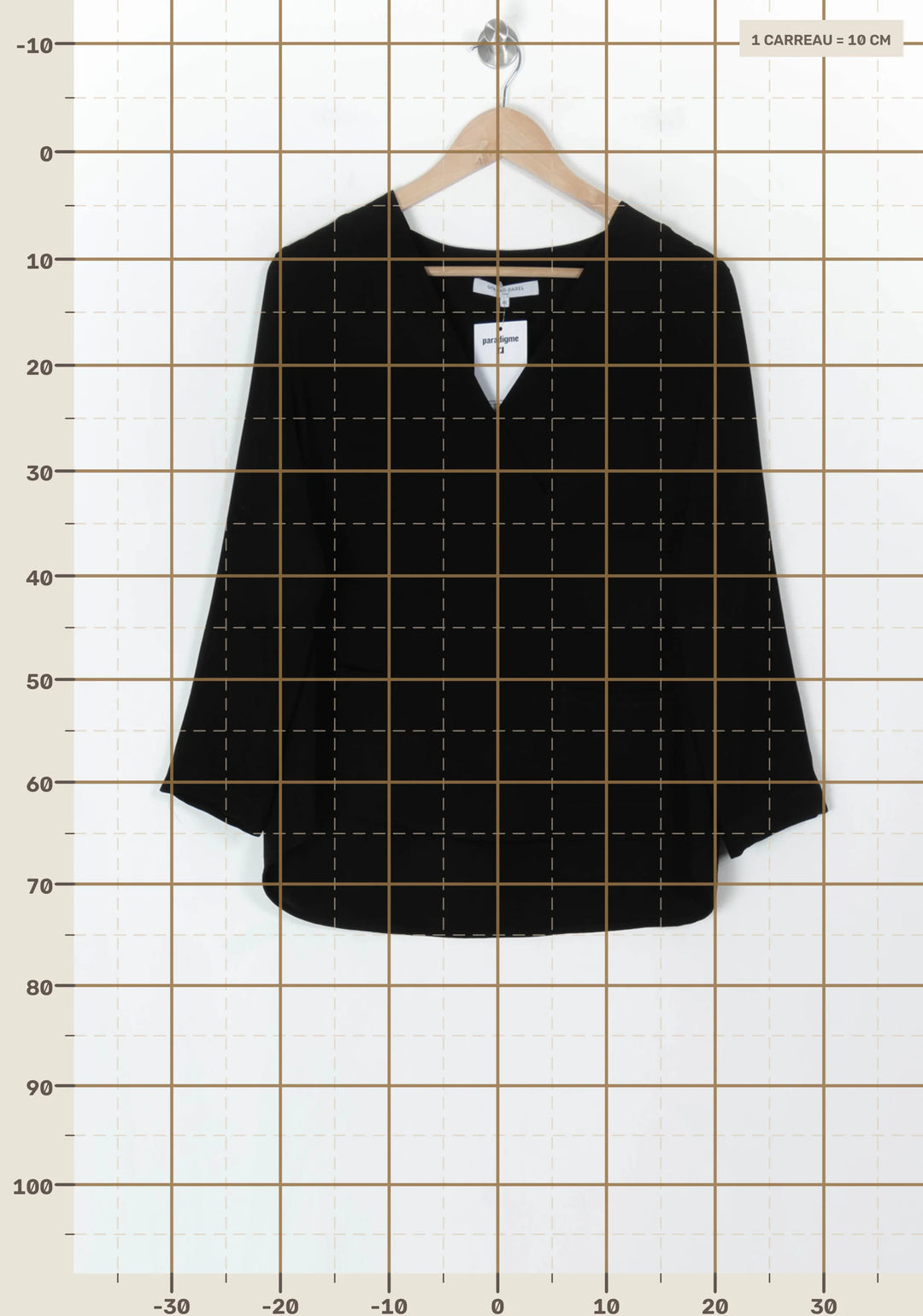 Blouse Cache-Cœur Noire - Taille L/40 de la marque Gerard Darel | PARAD124399 - Vendu par Paradigme - Image 4