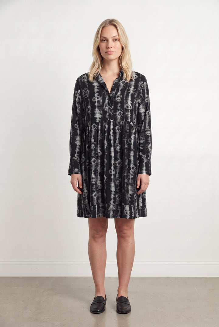 Robe Midi Noire et Blanche - Taille L/40 de la marque Sandro | PARAD124400 - Vendu par Paradigme - Image 1