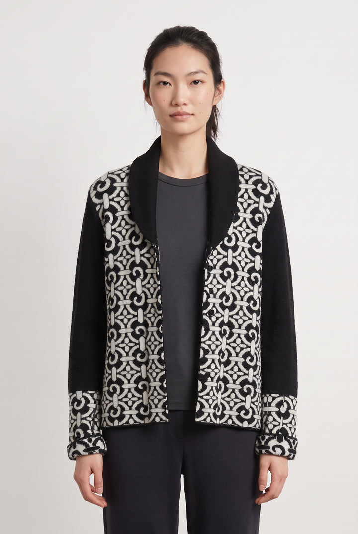 Cardigan Noir et Blanc - Taille M/38 de la marque Caroll | PARAD124401 - Vendu par Paradigme - Image 1