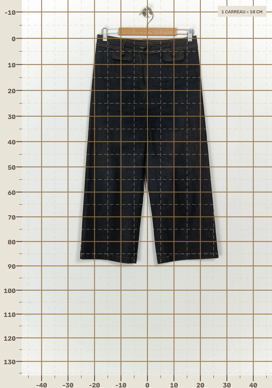 Jean Large Bleu - Taille M/38 de la marque Caroll | PARAD124406 - Vendu par Paradigme - Image 4