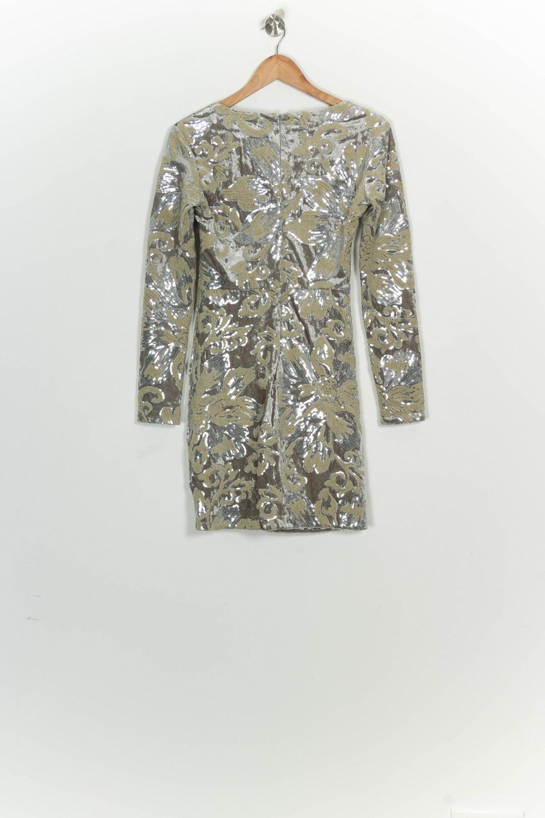 Robe Midi Beige et Argentée - Taille S/36 de la marque Maje | PARAD124411 - Vendu par Paradigme - Image 5