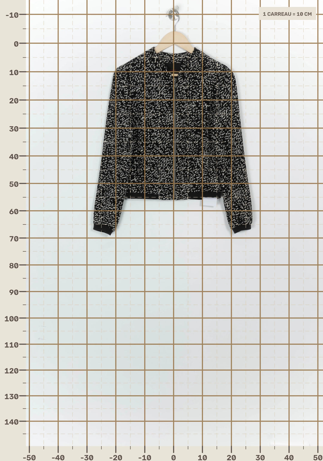 Veste Zippée Noire et Blanche - Taille S/36 de la marque I.Code | PARAD124413 - Vendu par Paradigme - Image 4