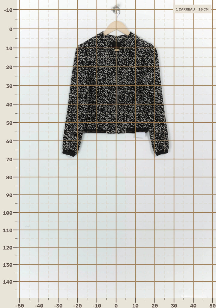 Veste Zippée Noire et Blanche - Taille S/36 de la marque I.Code | PARAD124413 - Vendu par Paradigme - Image 4