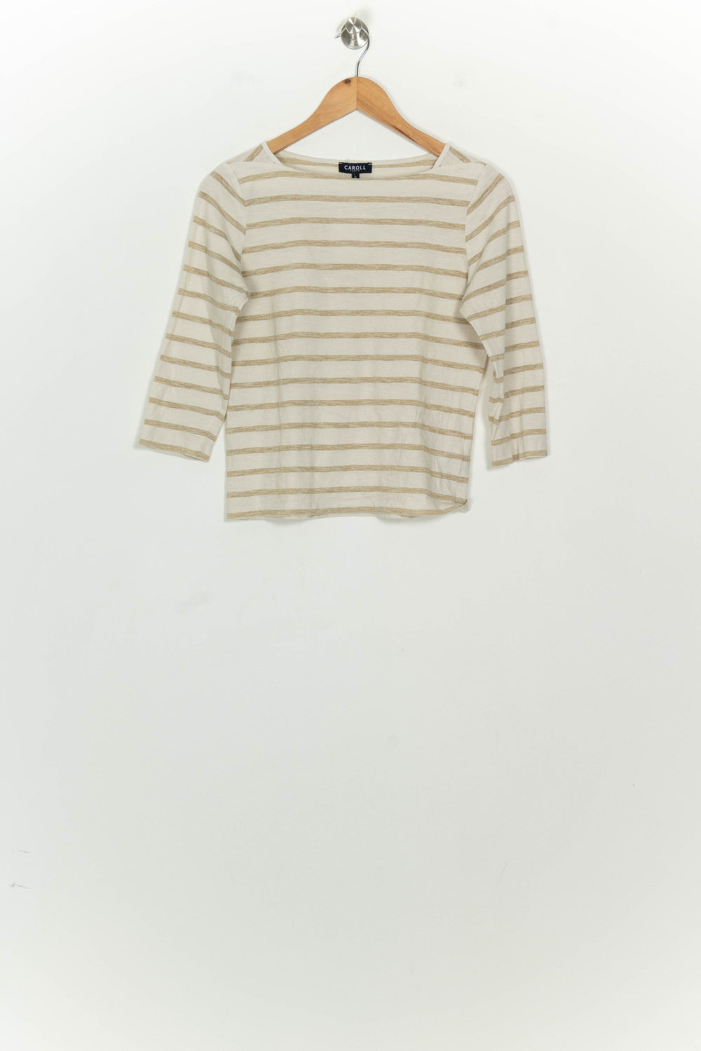 Tee-Shirt Écru et Beige - Taille S/36 de la marque Caroll | PARAD124418 - Vendu par Paradigme - Image 2
