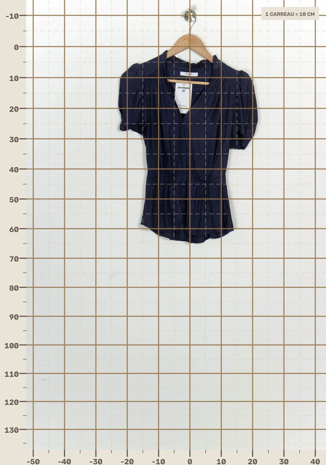 Blouse Bleu Marine - Taille XS/34 de la marque ZAPA | PARAD124423 - Vendu par Paradigme - Image 4