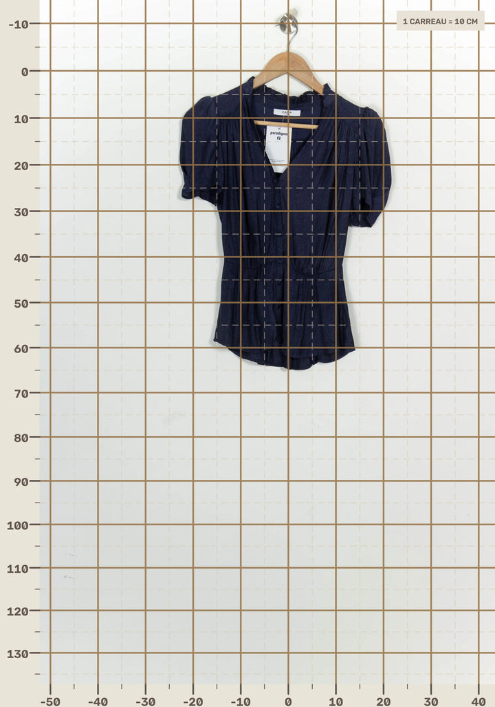 Blouse Bleu Marine - Taille XS/34 de la marque ZAPA | PARAD124423 - Vendu par Paradigme - Image 4