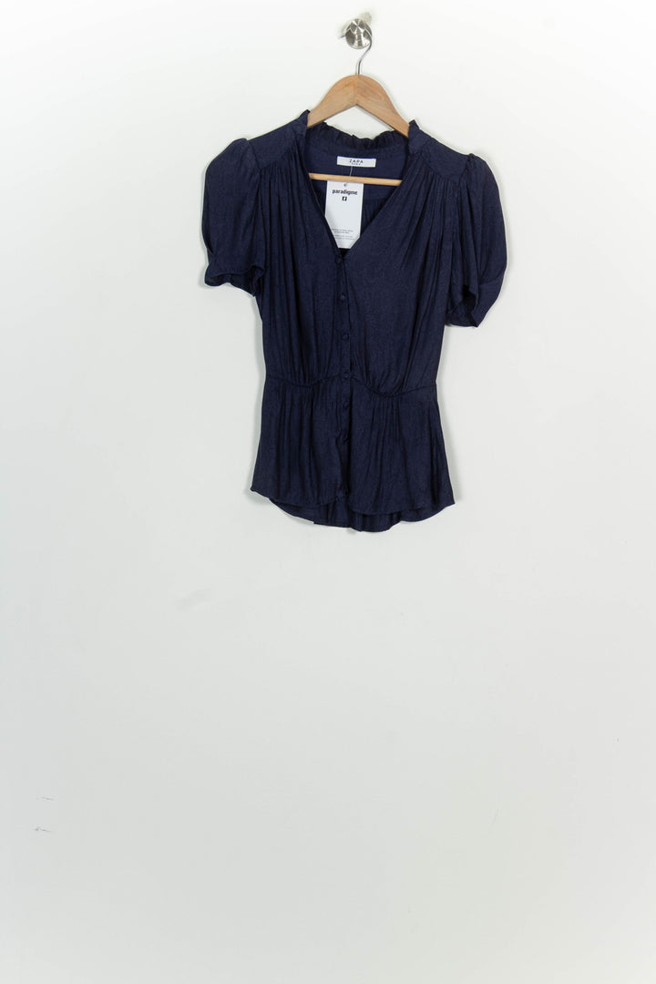 Blouse Bleu Marine - Taille XS/34 de la marque ZAPA | PARAD124423 - Vendu par Paradigme - Image 2